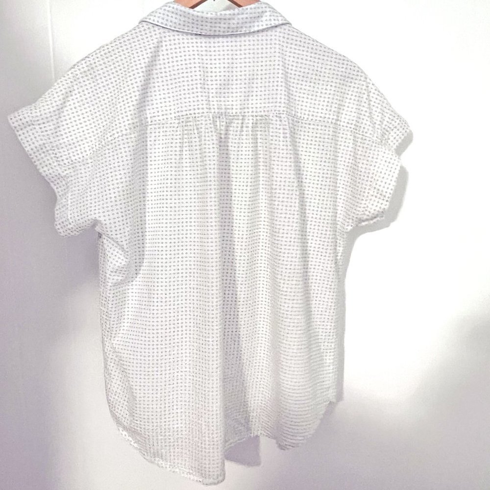 Ellison Print Cotton Short Sleeve Button Up Shirt - Picture 3 of 9
